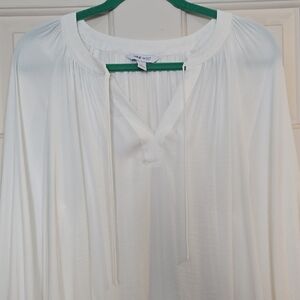 Nine West Cream Blouse with Tie Neck